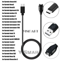 USB Charger for Garmin Venu 3 Fenix 7 6 5 Charging Cable for Garmin Vivoactive 5 4 3 Forerunner 965 Instinct 2 EPIX Approach S70