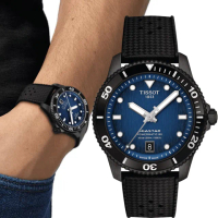 【TISSOT 天梭】官方授權 Seastar 1000 海星300米潛水 機械錶 手錶 慶端午 包粽(T1208073704100)