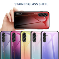 Gradient Tempered Glass Case for Samsung S23 FE S22 Ultra S21 + S20 FE S10 Plus Galaxy Note 20 Ultra 10 Glossy Back Cover