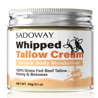 SADOWAY Beef Tallow for Skin: Handmade Beef Tallow for Face - Organic Grass-Fed Whipped Beef Tallow 