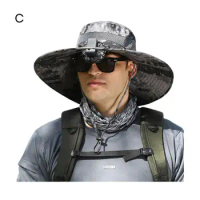 High-speed Motor Fan Hat Rechargeable Fan Hat with Uv Protection Wide Brim Sun Hat for Men Ideal for Fishing Cycling