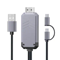 Android Phone 1080P Mirroring Micro USB Type-C to HDMI Cable Converter MHL to HDMI Adapter