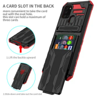 For Samsung Galaxy A21S Case Heavy Duty Shockproof Wallet Card Slots Armor Cover for Samsung A21S Case A217F A 21S A21 S 6.5"