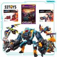Kit Model Asli, Mainan 52TOYS, BEASTDRIVE CYCLOPS LIGHTING LIZARD, Anime Aksi, Mainan Model Pemasang