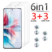 6IN1 Tempered Glass Case For Oppo Reno11 F 5G Camera Lens Film For Oppo Reno11F Reno 11F Reno11 F 11 F F11 Clear Protective Film