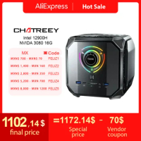 Chatreey TANK Mini PC Nvidia 3080 16G Intel Core I9 12900H I7 12700H Gaming Desktop Computer PCIE 4.0 Wifi 6 BT5.0