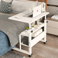 Meja Laptop Lipat Adjustable dengan Roda Meja Laptop Roda Meja Kerja Adjustable Meja Belajar Portabl