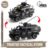 NORTAC Mainan Mobil Tentara Model Kit Lego Mobil Tentara Anak Mobil Perang Bukan Tank MRAP