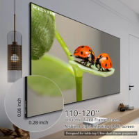 New 110"/120" ALR CLR UST Grey Crystal T Prism Ambient Light Rejecting Frame Projection Screen for Ultra Short Throw Projector