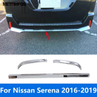 Accessories For Nissan Serena 2016 2017 2018 2019 Chrome Rear Bumper Lip Trim Body Kit Splitter Diffuser Protector Car Styling