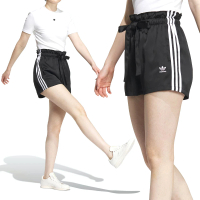 【adidas 愛迪達】ADC STA Short W 女款 黑色 運動 休閒 日常 彈性腰頭 寬鬆抽繩 短褲 IN1016