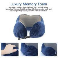 Bantal Leher Memory Foam U-Shaped Memory Foam Pillow