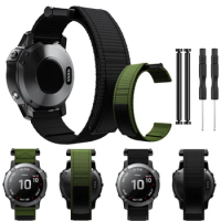 Nylon Watch Strap for Garmin Fenix 7 7X 6X 6Pro 5X 5 3HR MK1 Bracelet Belt for Garmin Band 22mm 26mm Sport Wristband Accessories