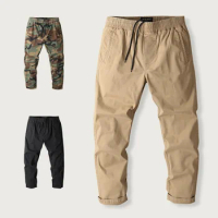 Autumn New Men's Casual Pants, Cotton Camouflage Cargo Pants, Plus Size Loose Outdoor Hiking Pants