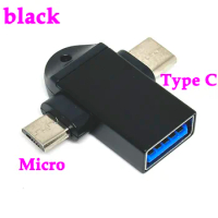 OTG Adapter Cable Lighting 2 In 1 Type C Micro Usb To Usb 3.0 Converter Android Data Transfer Adapter Type C Otg Connector