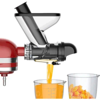 Kitchenaid Stand Mixer, Juice Residue Separation Fruit Juice Machine for Kitchenaid, Slow Juicer Attachment with Dual Feed Chute