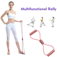 Resistance Bands With Handles 8-Word Type Exercise Rubber Resistance Band B0D6