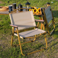 Outdoor Furniture Portable Foldable Picnic Canvas Wooden Kermit Chair Camping Folding Chair