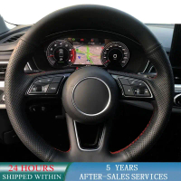 【Car steering wheel cover】 Customized Car Steering Wheel Cover Microfiber Leather For Audi A1 (8X) S