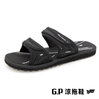 【G.P】男款高彈性舒適雙帶拖鞋G3759M-黑色(SIZE:40-44 共三色)