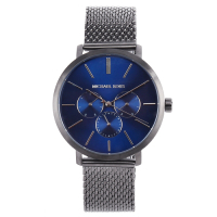 Michael Kors Blake藍色漸層三眼錶盤鋼帶男腕錶(MK8678)
