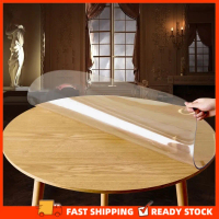 Comfortable READY STOCK 2.0mm Thickness Transparent PVC Table Mat Thick plastic table mat Round Coff