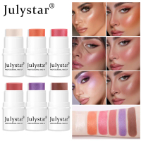 Julie Star Krim Pemerah Pipi Stick Semua Dalam Satu Penyerlah Kontur Bronzer Boleh Campur, Tahan Lam