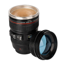 Cawan Kopi Lensa Kamera dengan tudung lensa Kamera SLR SLR Cawan Air EF24--105mm Black White Mug Cre