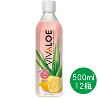 【史代新文具】VIVALOE  500ml 粉紅檸檬蘆薈(1箱12瓶)
