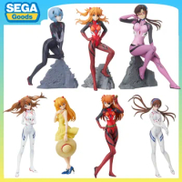 In Stock Sega Original Anime Figure EVANGELION EVA Kawaii Asuka Ayanami Makinami Collectible Figure Model Ornament Toys