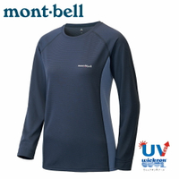 【Mont-Bell 日本 女 COOL L/S T 排汗長袖T恤《石墨藍》】1114457/運動上衣/快乾透氣