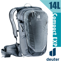 Deuter Compact EXP 自行車背包14L.健行背包.休閒運動旅遊背包_深灰/黑