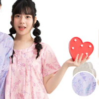 【Wacoal 華歌爾】睡衣-仕女系列 M-L純棉印花圓領短袖洋裝 LWZ35821SP(水晶紫)