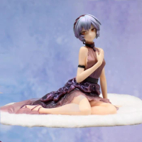 Anime EVANGELION Figurine Language of Flowers Rei Ayanami Action Figures 11.5cm EVA Rei Figure Sitting Statue PVC Collection Toy