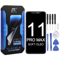 Bahan OLED, Fleksibel, untuk iPhone 11 Pro Max, dengan Peletakan LCD, JK Mic