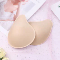 1 Pair Women Nude Bra Pads Removable Soft Sponge Foam Breast Push Up Pad Invisible Inserts Enhancer Mastectomy Lift Nipple Cover