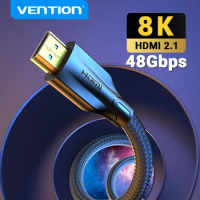 Vention HDMI-Compatible Cable for Xiaomi Mi Box HDR10+ HD 2.1 Cord 8K@60Hz 4K@120Hz for HD Splitter 48Gbps Apple TV eARC Dolby
