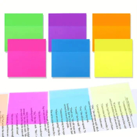 6 Pads Transparent Sticky Note,300 Pcs 3x3in,Suitable For Annotation Books,Page Markers,Index,Aesthetic School Study Supplies