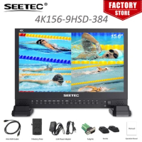 SEETEC 4K156-9HSD 15.6 Inch IPS 3G SDI Broadcast Monitor UHD 3840x2160 4K Video Monitor LCD 4x4K HDMI Quad Split Display VGA DVI