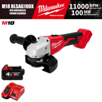 Milwaukee M18 BLSAG100X Kit M18 Brushless Cordless 100mm Grinder 18V Power Tools With Battery Charger