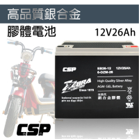 【CSP】EB26-12 銀合金膠體電池 12V26Ah/6-DZM-2電動車 電動機車 電動腳踏車 電動自行車 電動老人車 電動滑板車