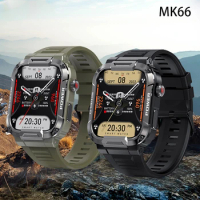 2023 New MK66 Men's Smart Watch AI Voice Bluetooth Call Health Monitor Fitness Waterproof Sports Multifunctional Smart Watch