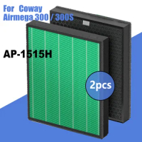 for Coway Airmega 300/300S AP-1515H Air Purifier Replacement Hepa Activated Carbon Filter