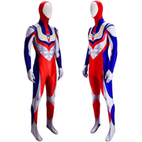 [ Star Fun]Halloween dewasa kanak-kanak Ultraman Orb Cosplay kostum Ultraman Tiga Superhero Ultraman Orb Zentai Bodysuit Ultraman Zero Jumpsuit