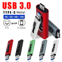 USB 3.0 Type-C USB Flash Drive pendrives OTG Pen Drive 32GB 256GB 128GB 64GB USB pendrive Stick 2 in 1 High Speed Pendrive