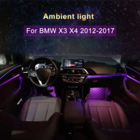 Car ambient light for BMW X3 X4 2012-2017 interior door decorative lighting 11-color Atmosphere lamp