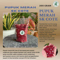 PUPUK MERAH SLOW RELEASE SK COTE PRECISE 19-10-13+2.5Mg0+TE 200 GRAM