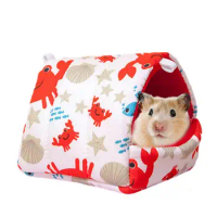 Hamster Hideout House Warm Hamster Bed Guinea Pig House Cushion Guinea Pig Accessories Warm Bed Cute Toy Nest For Small Animals