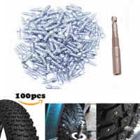100pcs Tyre Spikes for Shoes Boots Gripping Spikes for fatbike Moutain Vehicel studs screw in Tire Stud Tungsten Tipped Fishing
