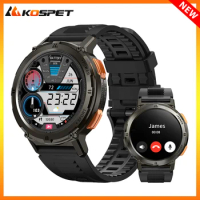 2024 Original KOSPET TANK T2 Smart Watch Men AOD Smartwatch Sport Fitness AMOLED 5ATM Waterproof Bluetooth Call Men's Watches